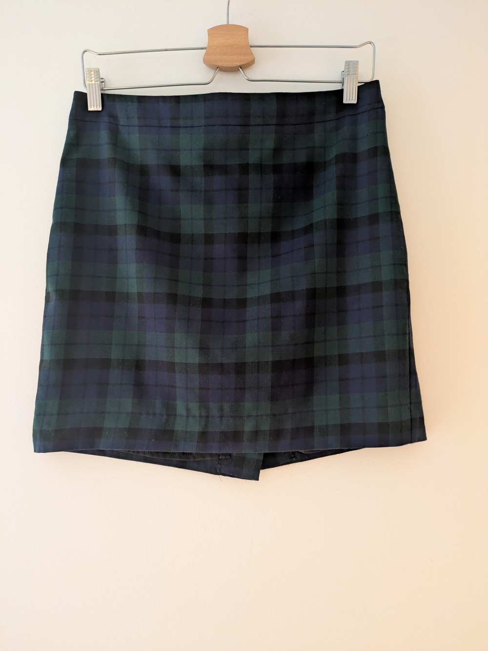 Blackwatch Plaid Mini Skirt in Green and Blue